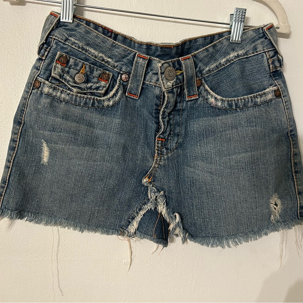 True Religion women’s mini jean skirt, size 4 (27) - Picture 2 of 5